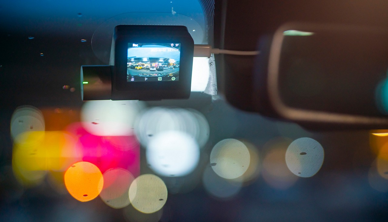 dash cam recording in a vehicle
